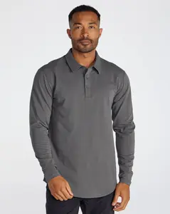 Drop-Cut Long Sleeve: LUX Polo Drop-Cut Long Sleeve: LUX Polo