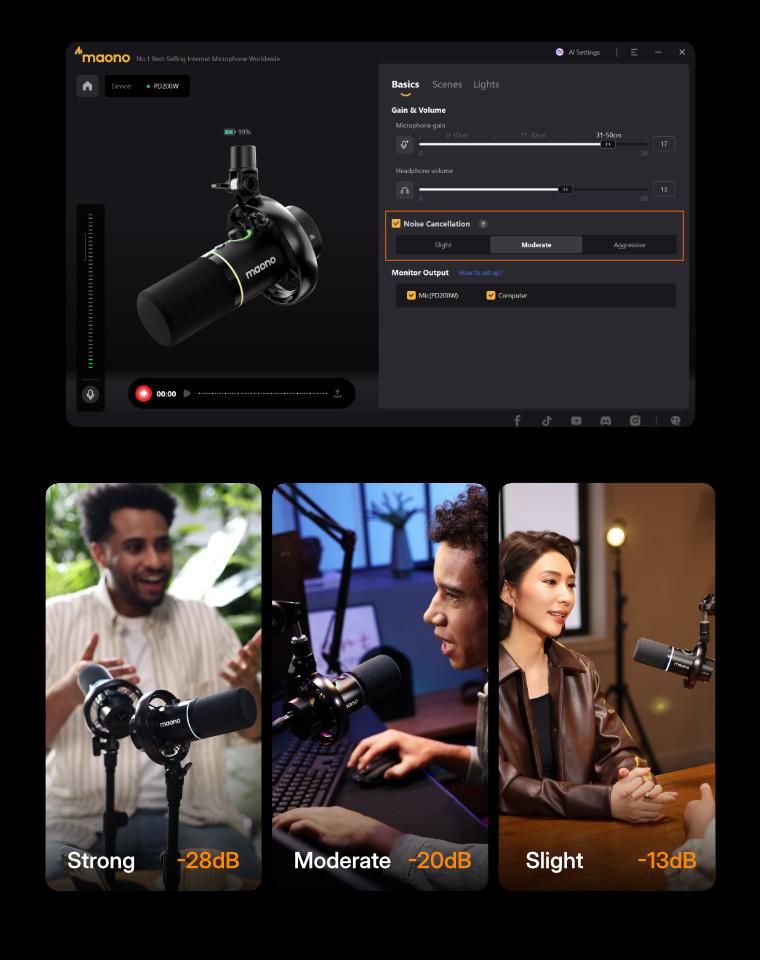 Maono PD200W Hybrid Wireless USB and XLR microphone for PC, Android smartphone, tablet, and Camera, Consoles, perfect for all podcasters, live streamers, gamers, and content creators.