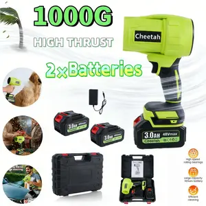 High Thrust Green Turbo Jet Hair Dryer, Cordless Electric Blower with High-Speed Air Pressure - Handheld Dryer for Hair, Car, Snow, Leaves & Dust, Portable for Home & Outdoor Use, Perfect Birthday/Holiday Gift