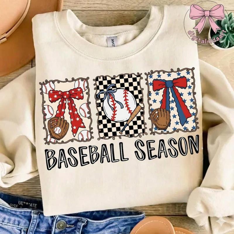 [Sale off up to 50%] Preppy Baseball Coquette Sweatshirt, Brushstroke Game Day Baseball, Cute Baseball Bow, Baseball Mama, Vintage Preppy Sports, streetwear graphic tee