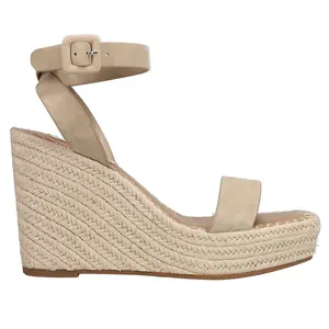 Steve Madden Womens Upstage Espadrille Ankle Strap  Casual Sandals Casual High Heel 3" & Up - Beige