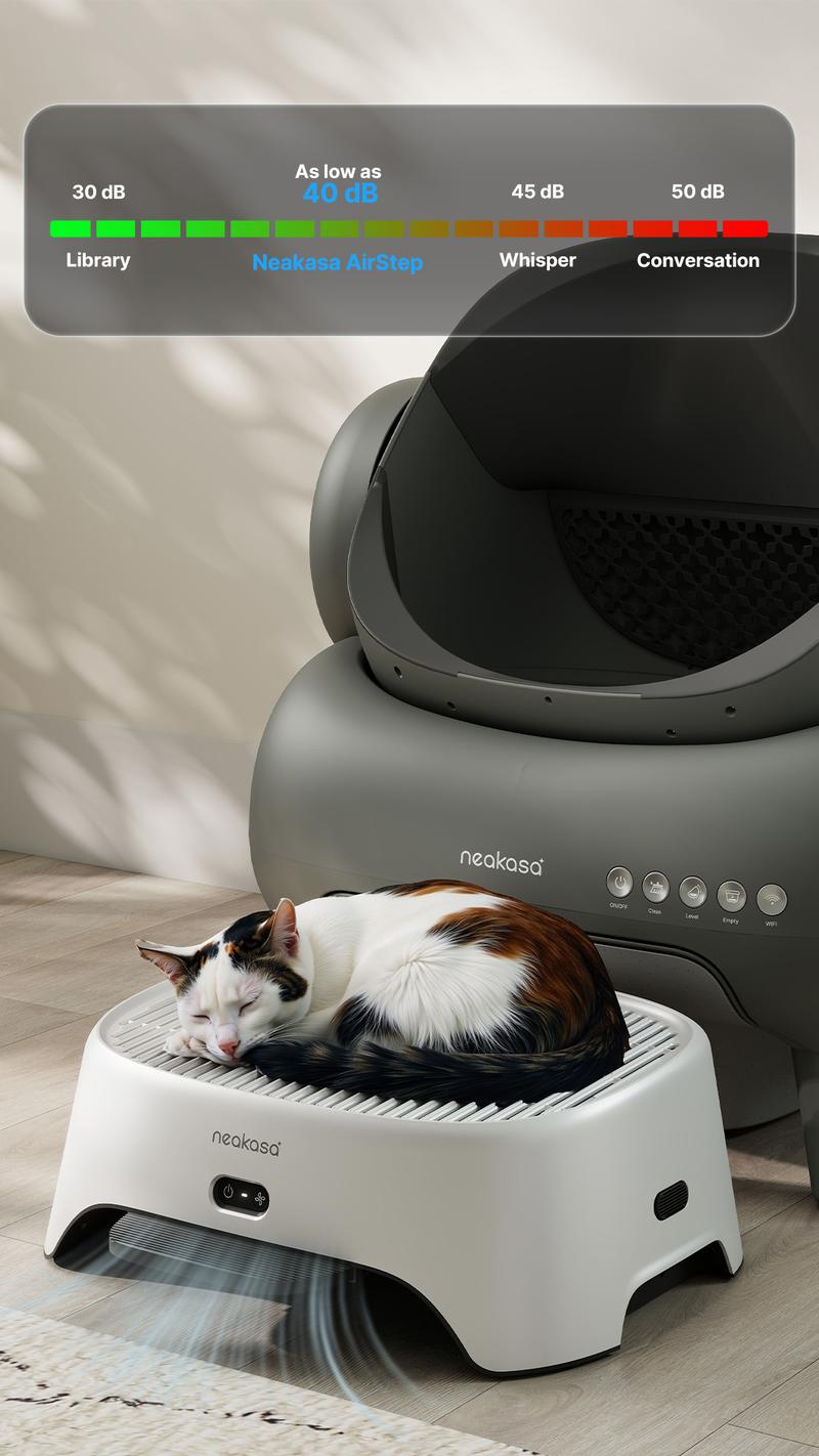 Neakasa AirStep Pet Air Purifier Step,3-Mode Odor, Dust & Pet Hair Control, Air Filter Compatible with M1 Plus / M1 Lite and Most Automatic & Traditional Litter Boxes