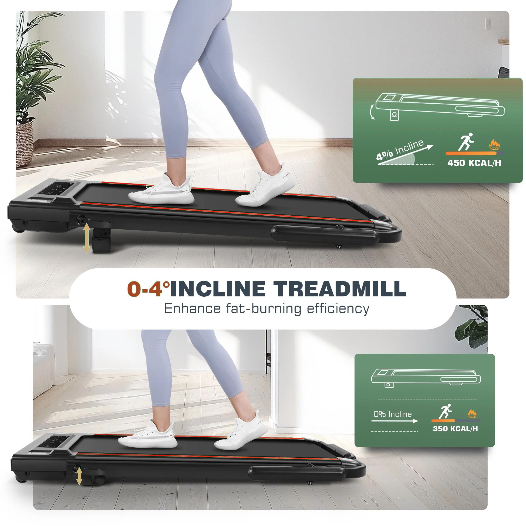 【Spring Glow Up】ANCHEER Treadmill with Desk Workstation & Adjustable Height, 8 in 1 Folding Treadmill with 8% Incline, 2.5HP Walking Pad for Home, 300lbs Weight Capacity/Ultra-Quiet/3 Type Control/Installation-Free