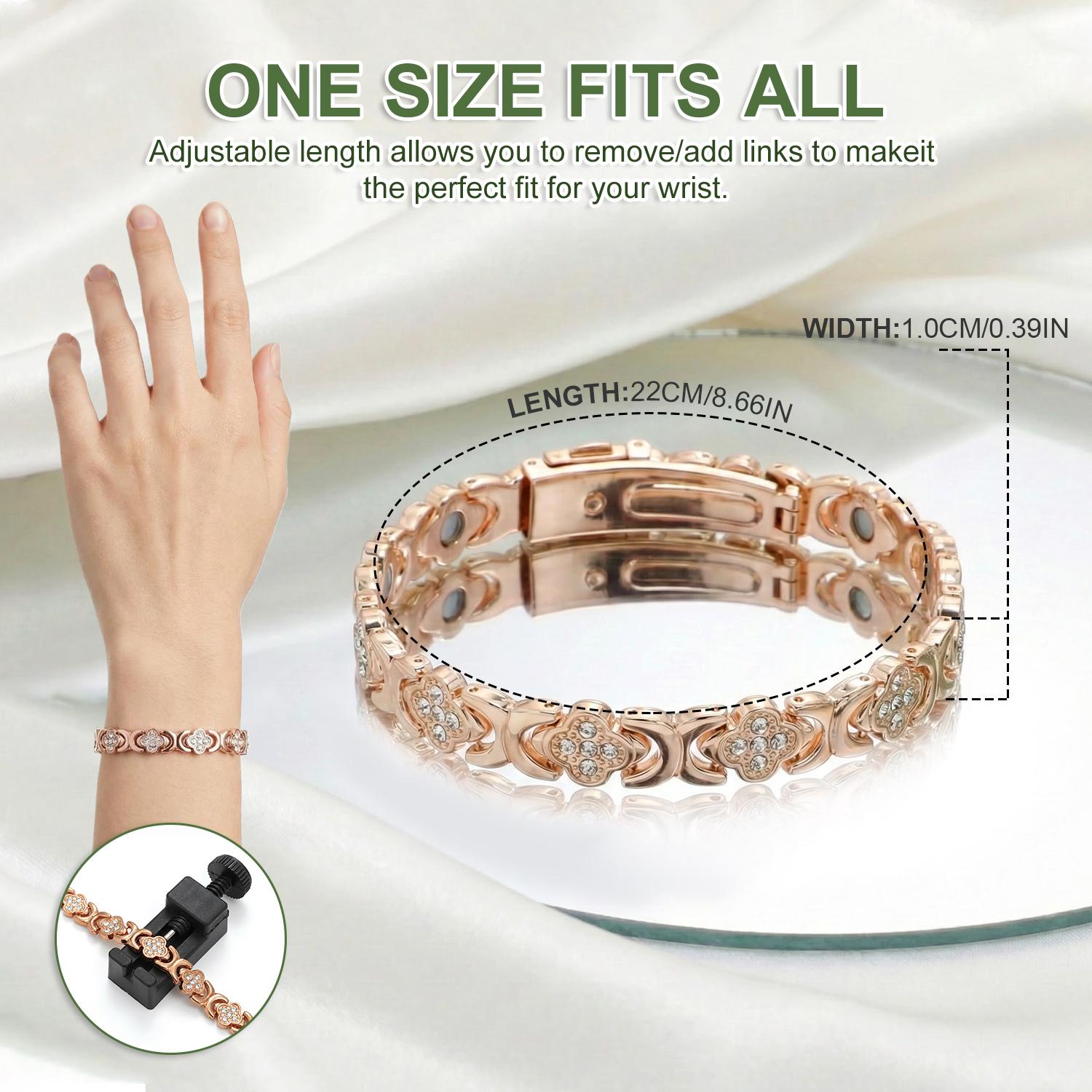 PUKEGM Copper Bracelets for Women Pure Copper Magnetic Bracelet with 3500 Gauss Effective Magnets Trendy Stack Bangle Stretch Bangle Modern Fashion Accessories Jewelry Gift PUKEGM Copper Bracelets for Women Pure Copper Magnetic Bracelet with 3500 Gauss Effective Magnets Trendy Stack Bangle Stretch Bangle Modern Fashion Accessories Jewelry Gift