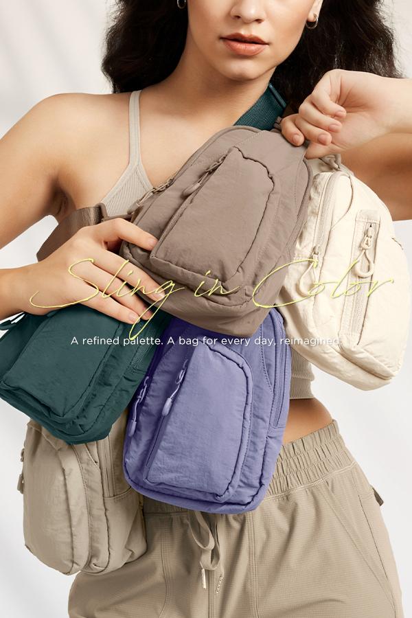 ODODOS Daily Sling Bag with Adjustable Straps Crossbody Chest Bag Lightweight Small Backpack for Casual Traveling Hiking