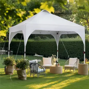 Costoffs 8x8' Instant Pop Up Canopy Tent, Heavy-Duty Portable Sun Shelter with Stability Kit & Roller Bag