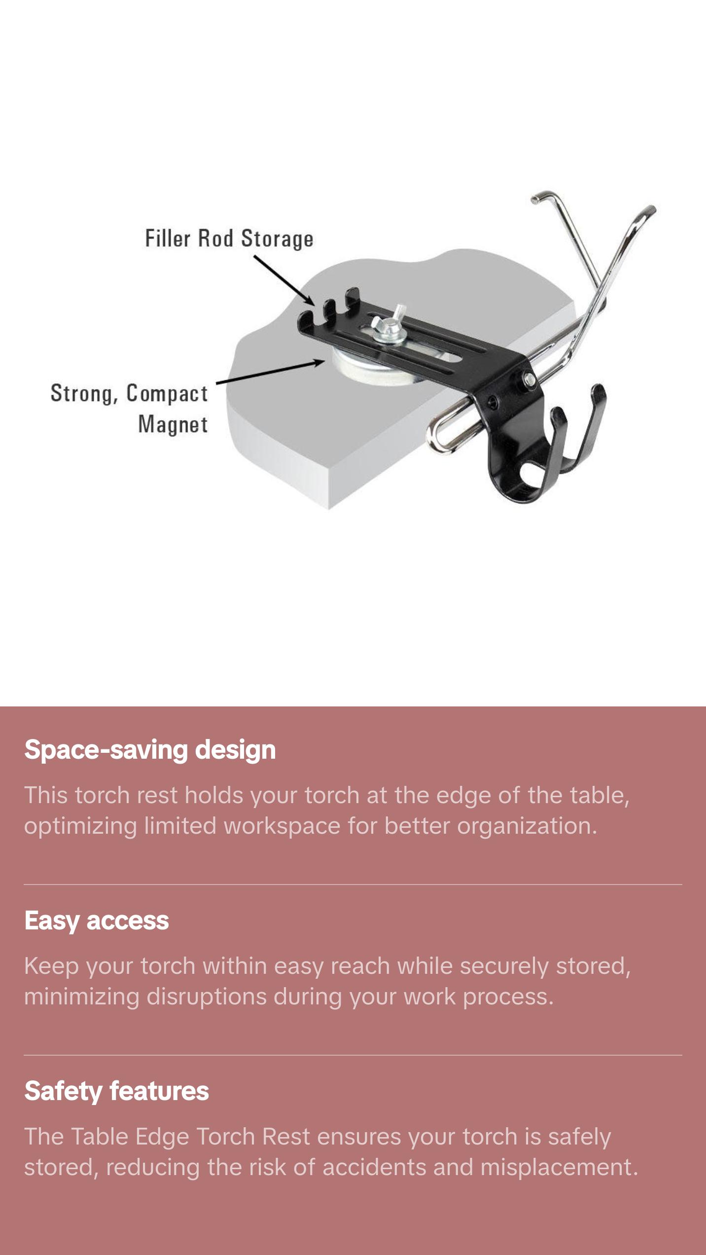 Table Edge TIG Torch Rest