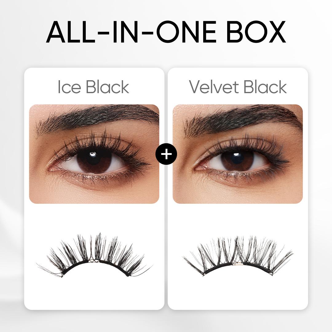 Wosado 2 Pairs Magnetic Eyelashes Bundle – Soft, Reusable, Glue-Free, Waterproof Natural Lash Set