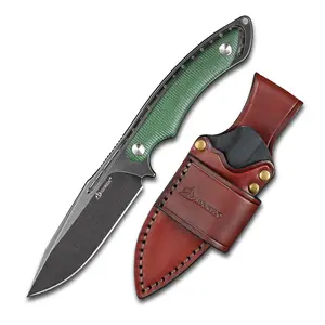 SDOKEDC 14C28N Steel with Sheath, Micarta Handle Outdoor Camping Daily Use Tool