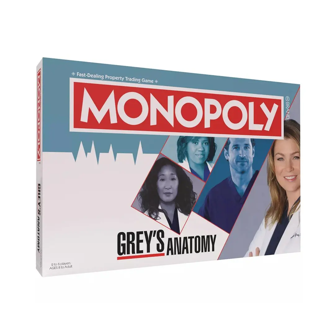 Hasbro Monopoly: Grey's Anatomy Original Board Game - Collectible Tabletop Game for Fans, Indoor Fun, Screen-Free Kids, Screen Time Alternative Group Play