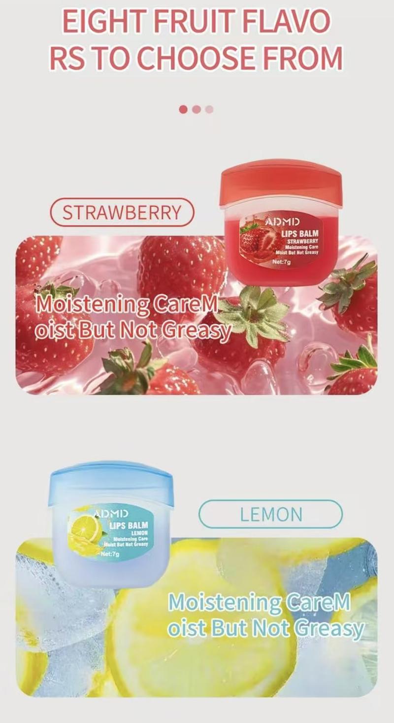 ADMD Fruit Flavored Lip Glosses &Night Balms Colorless Lipsticks MoisturizingNourishing Lip Masks Small Convenient PartySeasonal Gifts