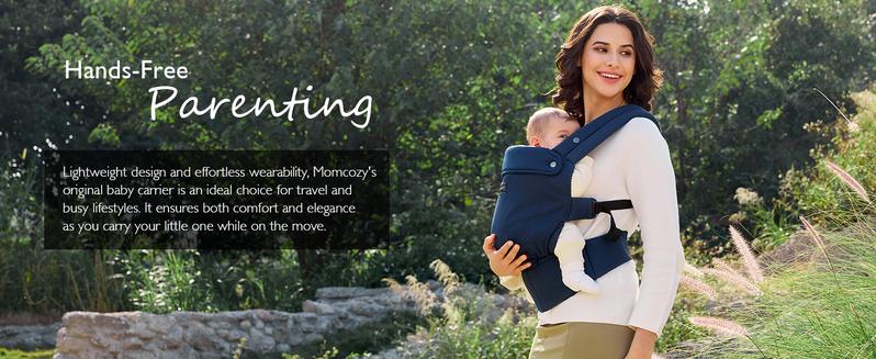 Momcozy Baby Carrier - Ergonomic, Cozy and Lightweight Carrier for 7-44lbs, Effortless to Put On, Ideal for Hands-Free Parenting, Enhanced Lumbar Support, Purehug for Infant to Toddler【B】