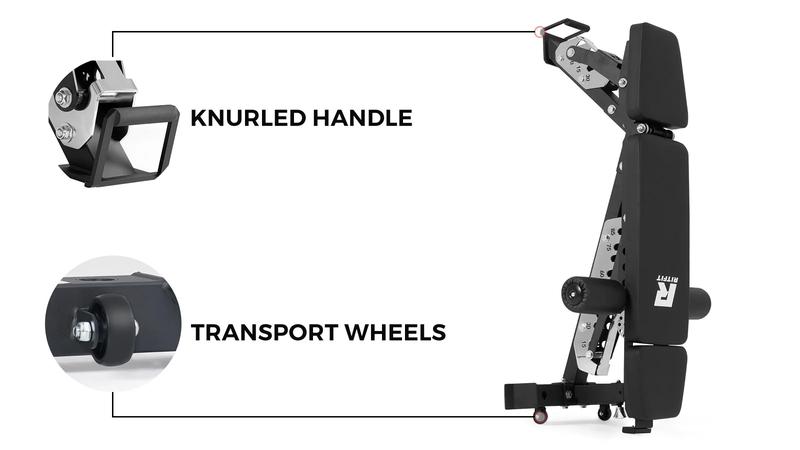 RitFit GATOR 1600LB 3-Section Adjustable Weight Bench(Black/Red)