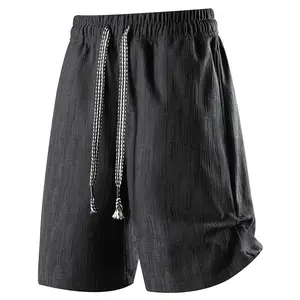 2026 new summer straight-leg bermuda shorts for men, natural drape casual pants, wrinkle-resistant no-iron jacquard faux denim shorts, dark-pattern vertical stripe athletic shorts #SummerWins #fathersdaygift