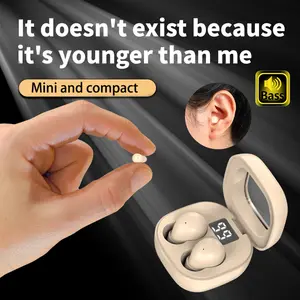 Wireless sleep earphones, mini Bluetooth earphones, active noise reduction, silicone in ear, comfortable to wear, high-definition sound quality, ultra small charging case, suitable for work, sleep, gift giving, compatible with iOS and Android invisible