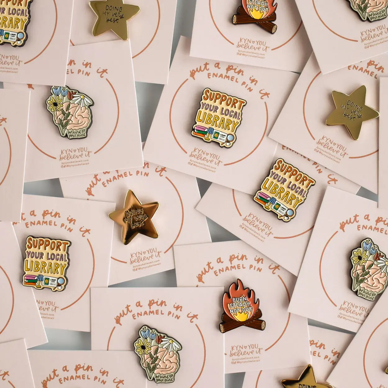 KYBI Enamel Pins - Metal Colorful Pins for Lanyards, Backpacks and More - Colorful, Inspirational, and Funny Gifts