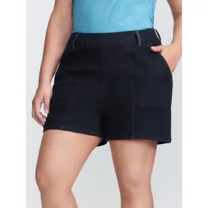 【Summer Turn-Up】【Tummy control】BlOOMCHIC plus size Supersoft Mid-Rise Straight-Leg Denim Shorts [M-6X] 2026 Summer Pick for Mother's Day