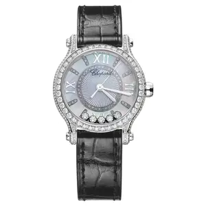 Chopard Happy Sport 30mm Ref. 278573 - Stainless Steel with Custom Diamond Bezel, Mother-of-Pearl Dial Automatic Women's Watch WHT028809