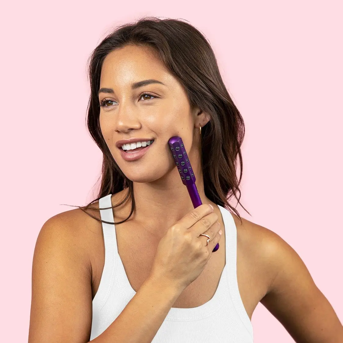 Youthlux Radiance Roller – Germanium Face Roller Massager | Anti-Aging Facial Massage Tool | Skin Tightening, De-Puffing & Lymphatic Drainage | 30 Germanium Infused Stones | Face Lift Tool for Women