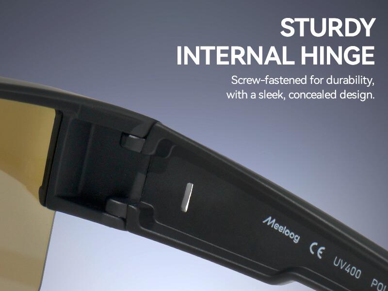 Meeloog Polarized Fit Over Glasses Sunglasses for Men Women, UV Protection Sports Wrap Around for Driving Cycling Fishing ST0075