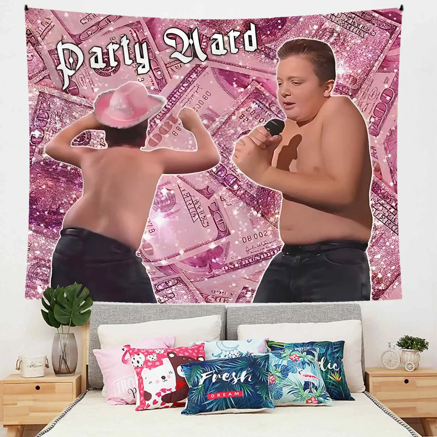 Funny Kids Peach Skin Tapestry, Humor Gibby Tapestry, Meme Tapestry for Bedroom College Dormitory Wall Hanging, Decor