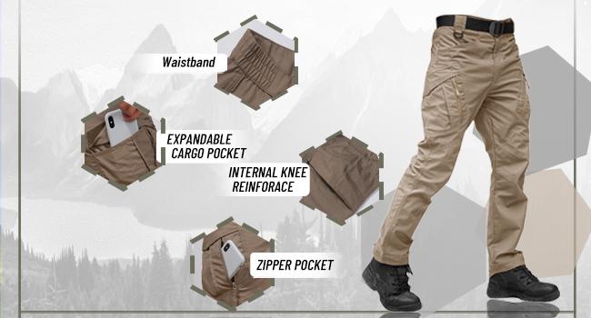 MAGCOMSEN Men's Tactical Pants with 9 Pockets Rip-Stop Lightweight Work Hiking Pants FallFreshness Outdoorfun