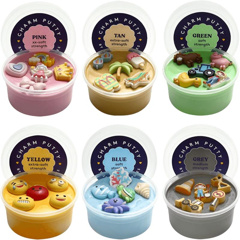 Sensory Therapy Putty for Kids and Adults with Cute Charms, Resistive ...