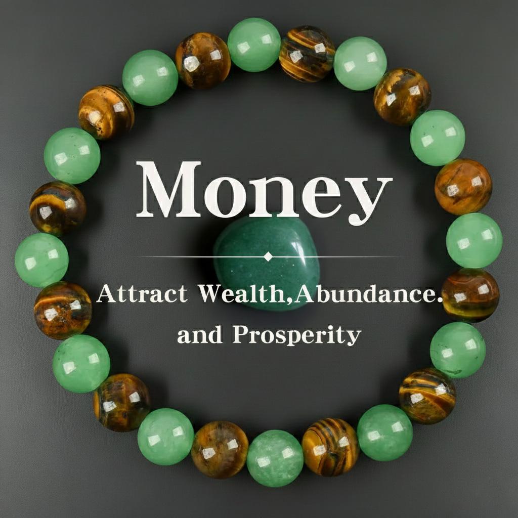 Crystal Beaded Bracelets for Women and Men - Tiger Eye, Obsidian, Black Tourmaline Jewelry for Banquet Party - Money Attraction, Good Luck, Protection Bracelet Encouragement Gift for Her couple bracelet Daily Wear summerwins FathersDayGift