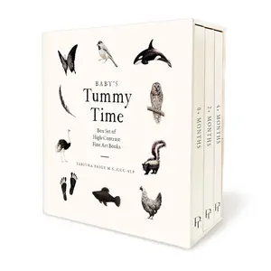 Baby’s Tummy Time Book Box Set | 3 High-Contrast Board Books for Visual Stimulation | Early Development Books for Infants - Board book