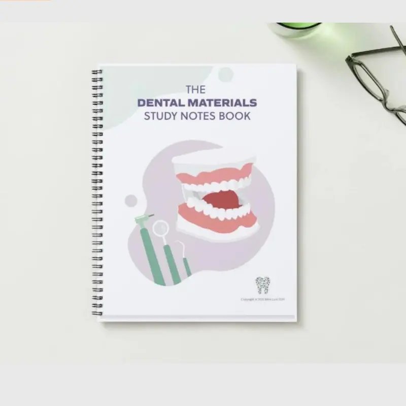 Dental Materials Study Paper Book for Dental Assisting School Students - Key Components Coverage, Assessment Details, Organized Information for Recall Development