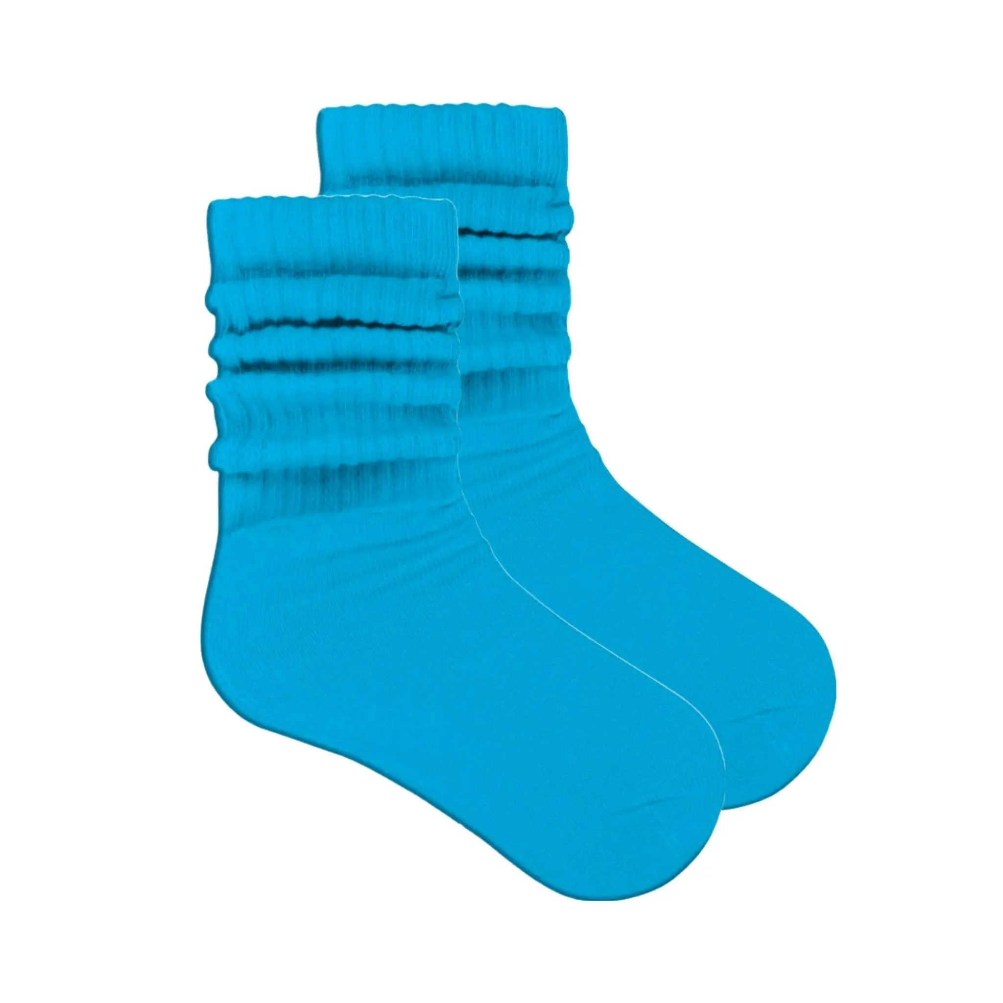 Turquoise Slouch Socks (Adult Medium - Women's Shoe Sizes 5-10)