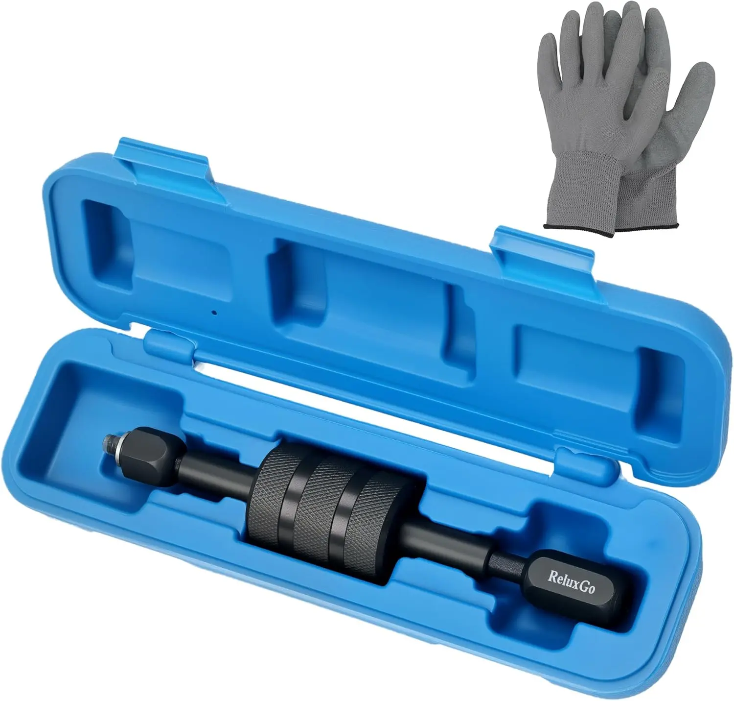 ReluxGO bjs071 Common Rail Injector Puller Tool with Slide Hammer, M8/M12/M14 Thread Adapters, Automotive Engine & Transmission Repair Tool