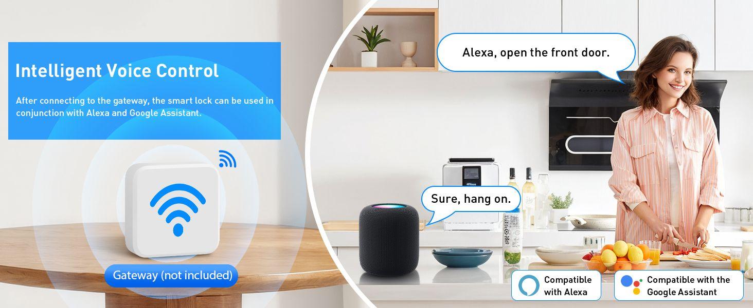 [Father's Day Gift]Smart Fingerprint Door Lock with App Control, 1 Count Keyless Entry Lock with Keypad Handle, Digital Electric Biometric Smart Door Lock for Bedroom, Keyless Entry Door Handle - Spring Glow Up