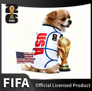 FIFA World Cup Official 2026 Licensed Luxury Pet Clothes Dog Jerseys  Cat T-shirt Comfortable Dog Apparel T Shirt Support USA/Mexico/Argentina/Brazil