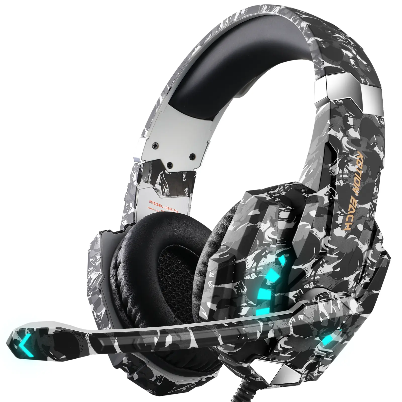 G9000 Upgraded Gaming Headset, Over-Ear Wired Headphones, Gamer Headphones with Mic, with Deep Bass Stereo Sound, Surround Sound Headset, Helmet LED Light & Microphone for Ps4 Ps5 Switch Xbox PC Gaming Items