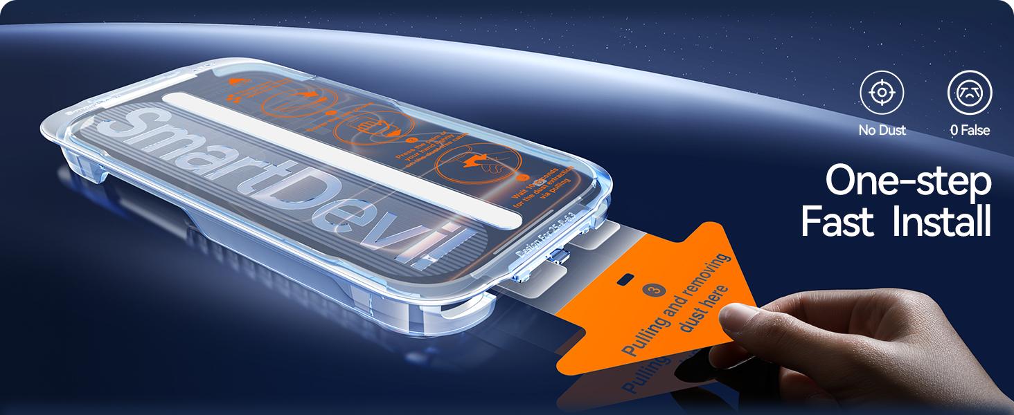 【3s Quick Paste】SmartDevil 2-Pack HD Tempered Glass Screen Protector for iPhone 17promax/17pro/16promax/16pro/15/14/13Series, Military-Grade Shatterproof Protection, Bubble-Free, Privacy Film, Scratch Resistant Fast & Easy Installation, Case Friendly