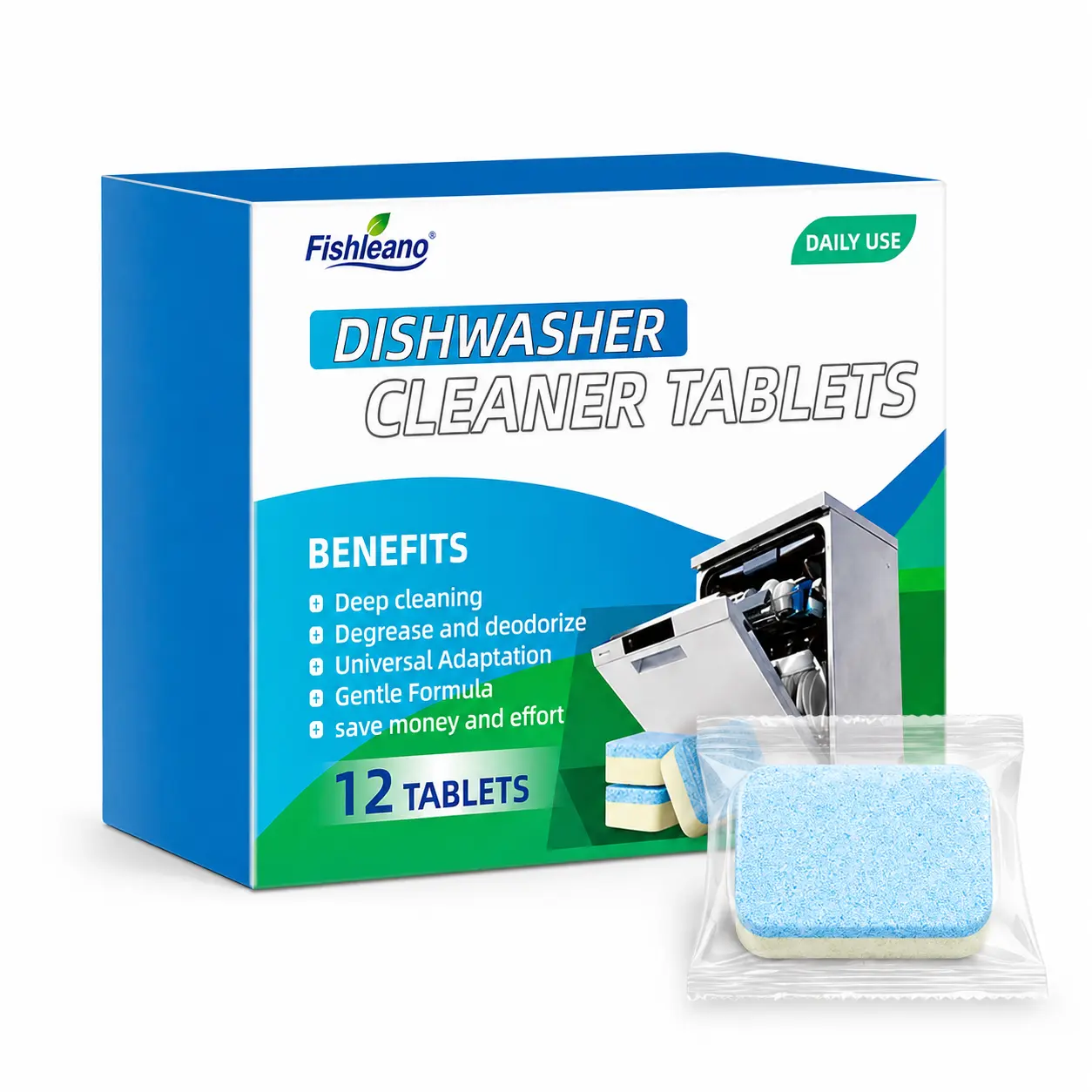 Washing Machine And Dishwasher Cleaning Tablets Bundle,Supply Dishwasher Cleaner Deodorizer, Washer Descaler, Disposer Freshener Deep 12 ablets,practical daily care product for home dishwashers
