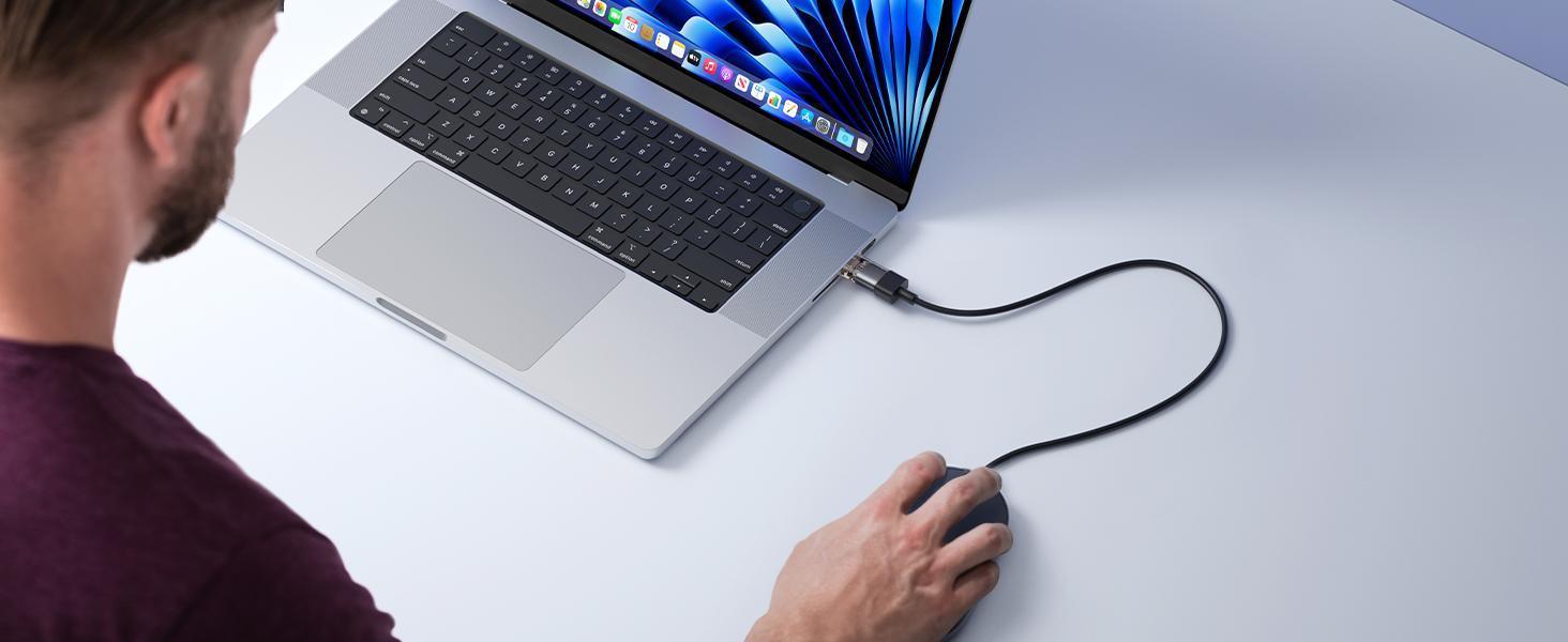 JSAUX  USB C Male to USB Female OTG Adapter 3.0 [3 Pack], Compatible with MacBook, iPhone, Samsung Galaxy, All USB C Smartphone Cellphone-Black