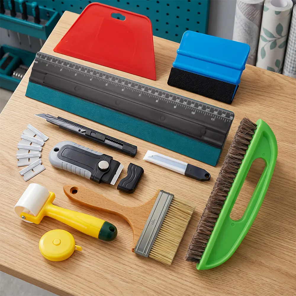 Peel and Stick Wallpaper Tools Paper Cutter and Exacto Knife Wallpaper Smoothing Brush for Peel & Stick Wallpaper Window Film Installation