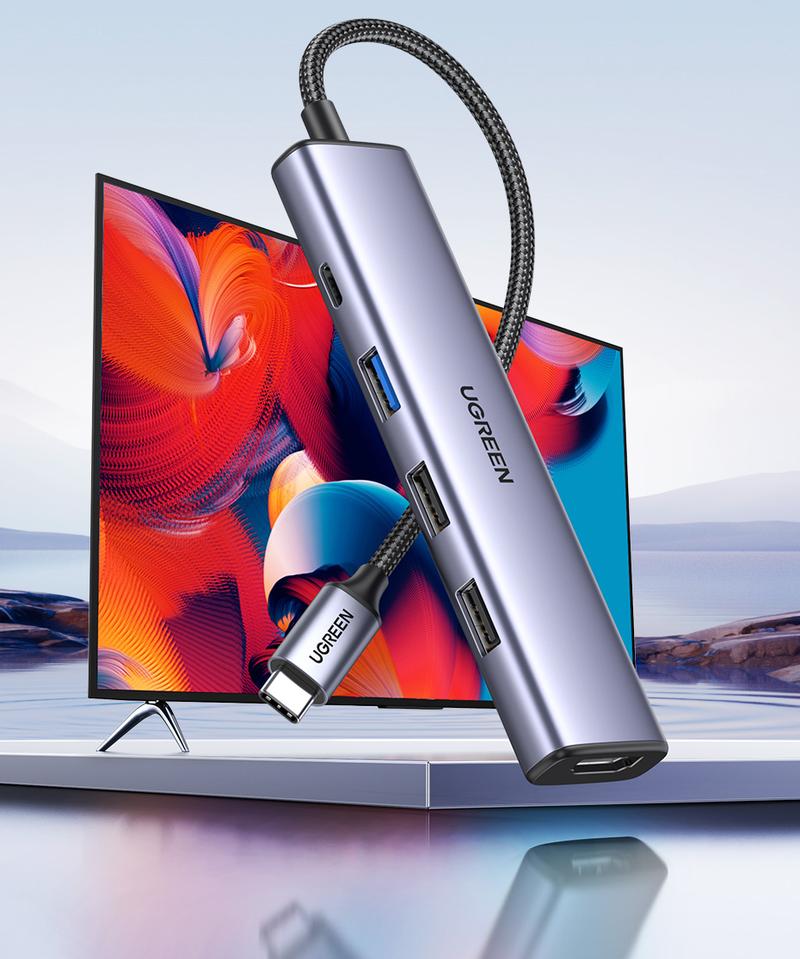 UGREEN 5in1 USB C Hub Type C to PD 100W Power Delivery, 4K@30Hz HDMI,  3 USB-A 5Gbps Data Ports, Type C Multiport Adapter for Macbook Air Pro, iPad Pro, XPS, Computer Accessories--TikTokShopBlackFriday ,TikTokShopJumpstartSale