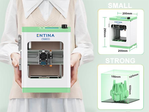 Mini 3D Printer for Kids and Beginners,Huge Toy Library,Tina2S 3D Printer with WiFi Cloud Printing, Fully Assembled and High Precision Printer with Smart Control and Heated Spring Steel Build Plate ,Wireless,Children's creative toys DIY