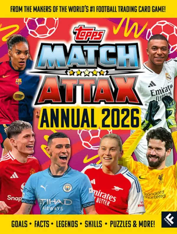 Match Attax Annual 2026 - Hardcover Soccer Football Book for Europe, English Markets with Dozens of Activities