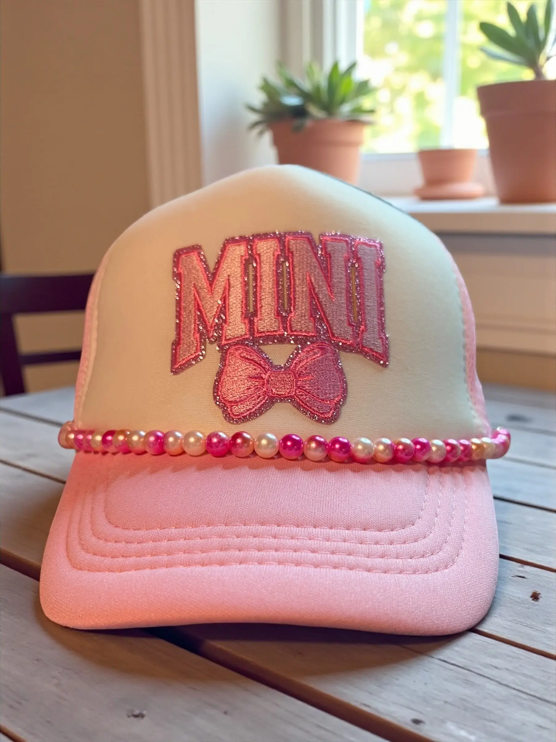 SET OF TWO! Mama & Mini Matching Trucker Hats | Pink Bow  display picture 1