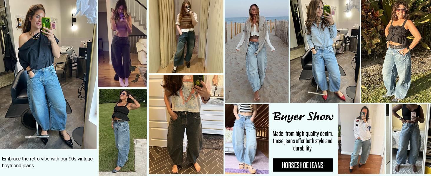 PiePieBuy Women's Vintage Boyfriend Jeans Baggy Wide Leg Denim Pants with Mid Rise Barrel Leg Ankle Length Loose Trouser Bottom Style Cute Blue Womenswear Casual Fit Fabric Pockets PiePieBuy Women's Vintage Boyfriend Jeans Baggy Wide Leg Denim Pants with Mid Rise Barrel Leg Ankle Length Loose Trouser Bottom Style Cute Blue Womenswear Casual Fit Fabric Pockets