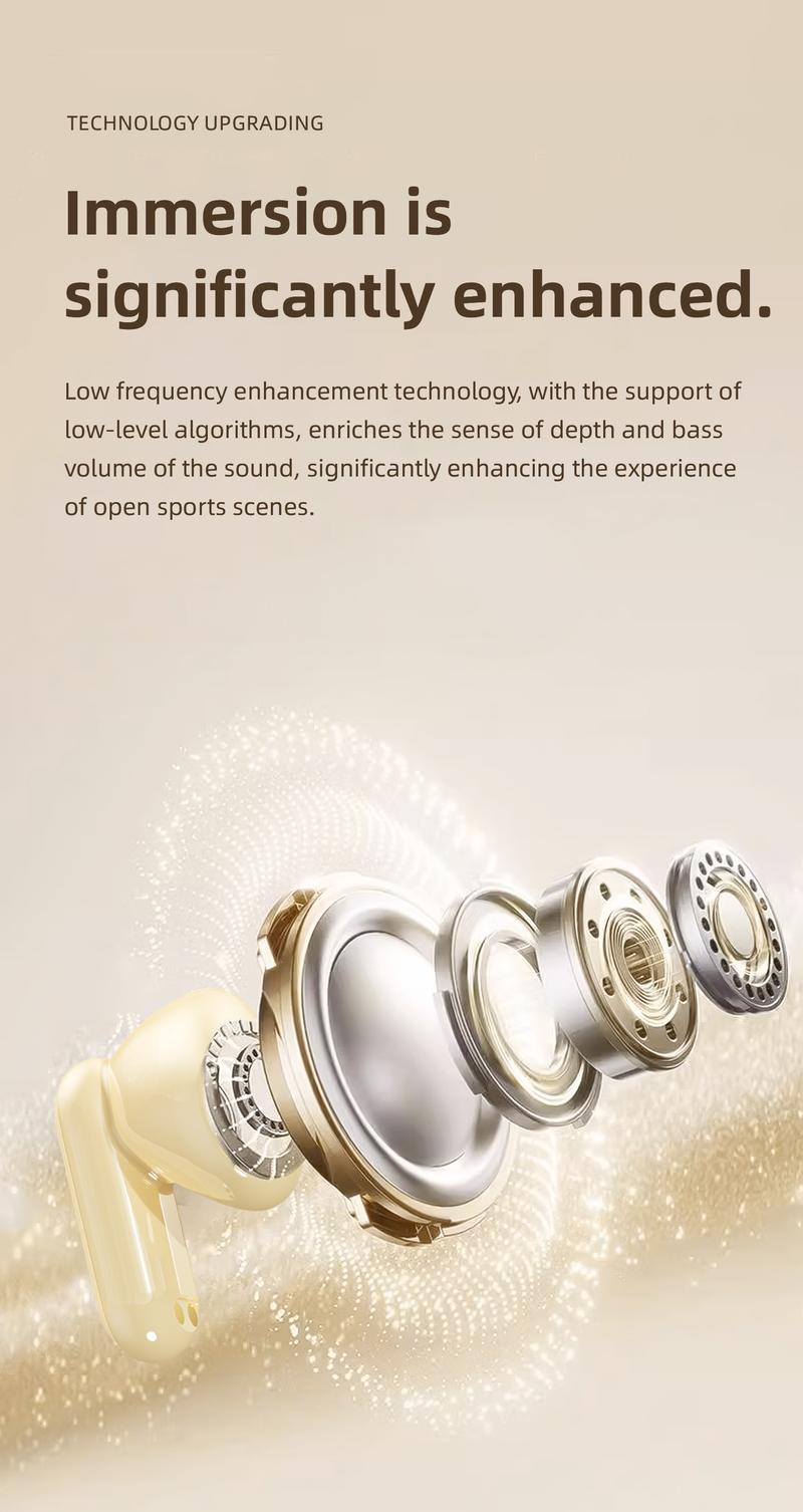 4-in-1 wireless earphones with LED display, stereo sound system, long battery life, transparent shell, couple's game gift, electronic earphones Earbud Wireless In-Ear Bluetooth Earphones