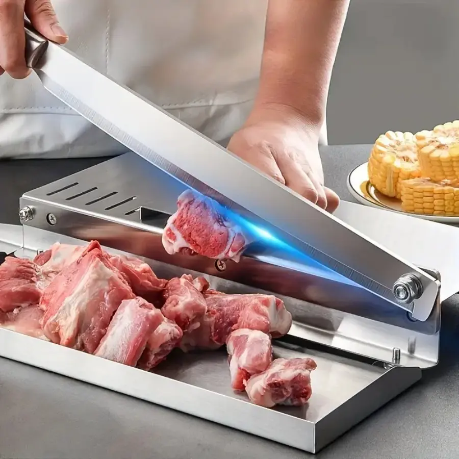 summerwins Stainless Steel Multi-Cut Ability Kitchen Knife - Portable, Easy to Clean Premium Cutlery - for Home Kitchen, Campfire/BBQ Party Use - Suitable for Meat, Frozen Beef, Bones, Vegetables - Ideal for All Skill Levels