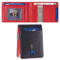 F - Red RFID Wallet + Money Clip