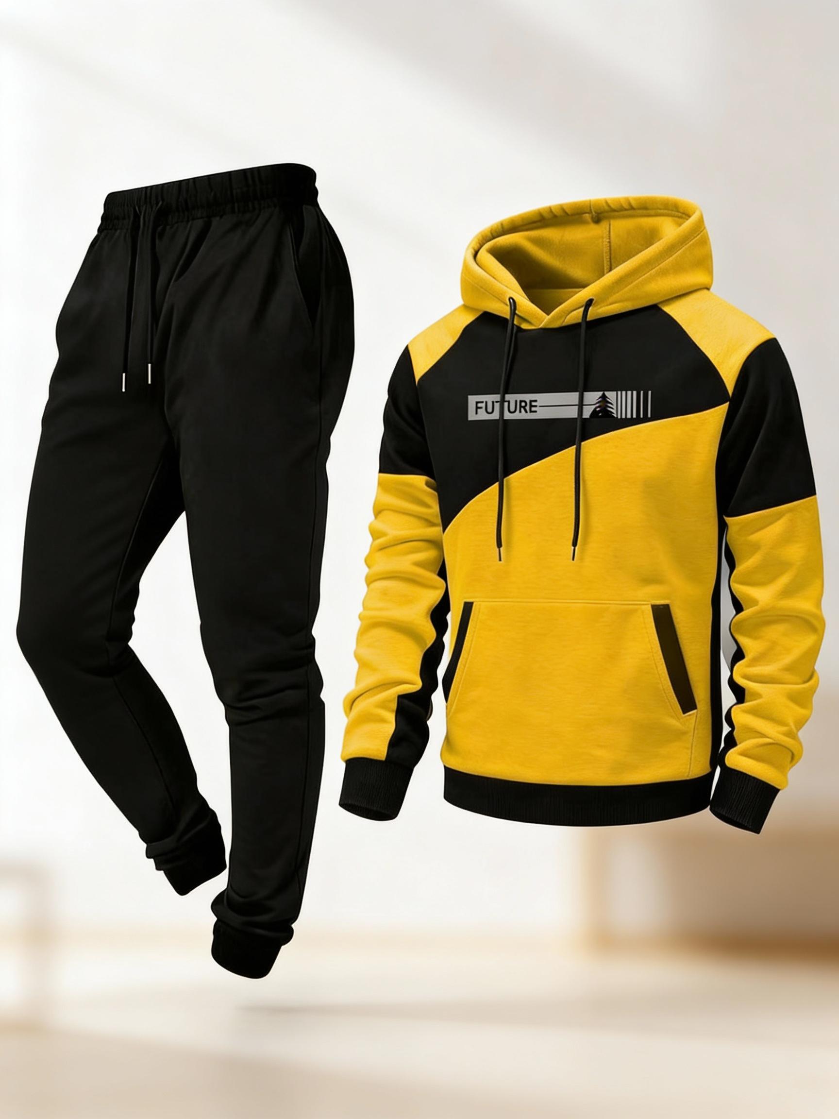 Men's New Hooded Set Stylish Hooded Sweatshirt & Casual Pants Fashionable Versatile for Business Youthful Stylish Two-Piece Set Men's New Hooded Set Stylish Hooded Sweatshirt & Casual Pants Fashionable Versatile for Business Youthful Stylish Two-Piece Set