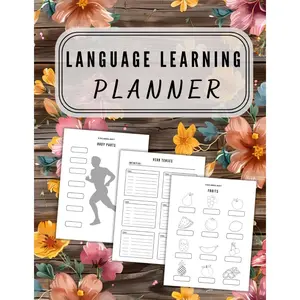 Language Learning Planner: Vocabulary and Grammar Templates, Progress Tracker, Study Journal and Organizer, for Beginners (Color and Learn Languages) Paperback – May 17, 2024