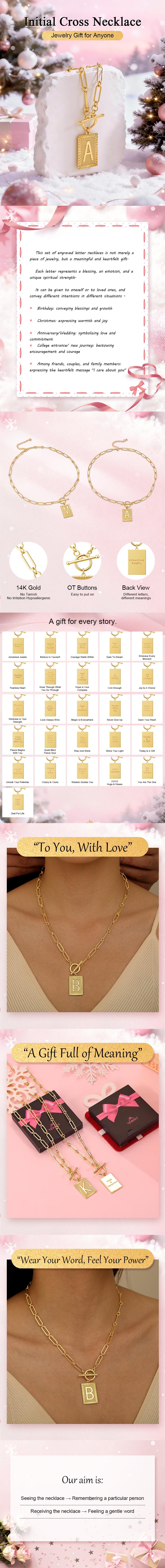 Tewiky 14K Gold Plated Initial OT Clasp Necklace (Non-Customizable), Chunky Paperclip Chain Dainty Charm Jewelry for Women – Perfect Valentine's Day & Mother's Day Gift Tewiky 14K Gold Plated Initial OT Clasp Necklace (Non-Customizable), Chunky Paperclip Chain Dainty Charm Jewelry for Women – Perfect Valentine's Day & Mother's Day Gift